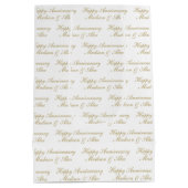 Gelukkig jubileum script met naam wit goud medium cadeauzakje (Achterkant)