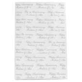 Gelukkig jubileum script met naam wit zilver medium cadeauzakje (Voorkant)