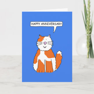 Gelukkig jubileum Sinaasappelkat en Witte Kat Kaart