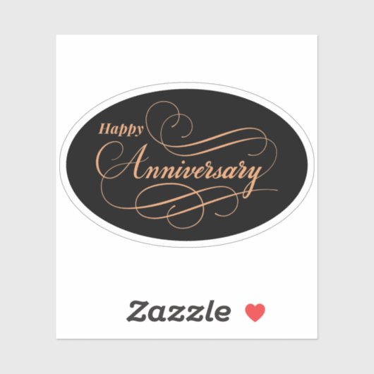 Gelukkig Jubileum Sticker (Vel)