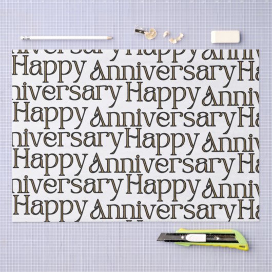 Gelukkig Jubileum Tissuepapier (Craft)