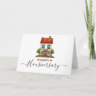 Gelukkig jubileum van het huis huisjubileum verwij kaart