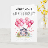 Gelukkig jubileum van het huis kaart (Gele Bloem)