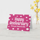 Gelukkig Jubileum van je favoriete kind grappig Kaart (Gele Bloem)