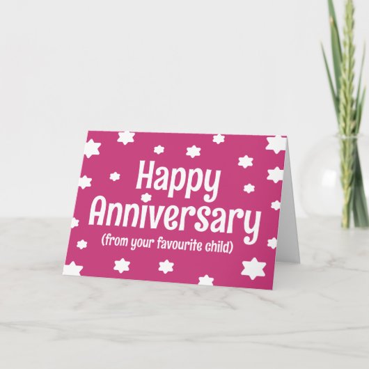 Gelukkig Jubileum van je favoriete kind grappig Kaart (Voorkant)