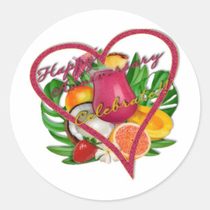 Gelukkig Jubileum Vier het Ronde Sticker