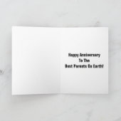 Gelukkig Jubileum voor de beste ouders op aarde! Kaart (Binnen)