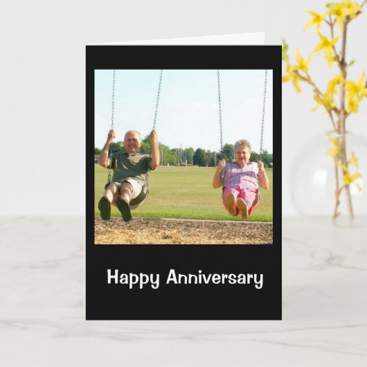 Gelukkig Jubileum voor een paar echte zwemmers Kaart (Gele Bloem)