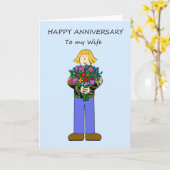 Gelukkig Jubileum voor lesbische vrouw Kaart (Gele Bloem)