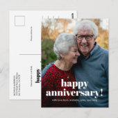 Gelukkig jubileum voor ouders met foto briefkaart (Voorkant / Achterkant)