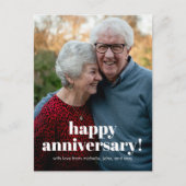 Gelukkig jubileum voor ouders met foto briefkaart (Voorkant)