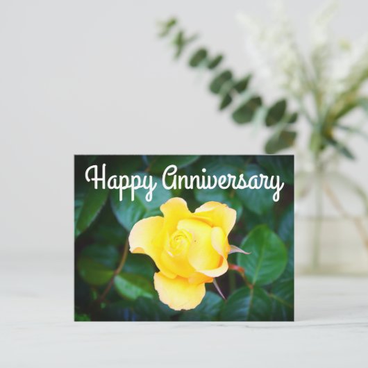 Gelukkig jubileum Walking on Sunshine Rose #1 Briefkaart (Staand voorkant)