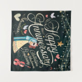 Gelukkig Jubileum Wandkleed (Voorkant (horizontaal))