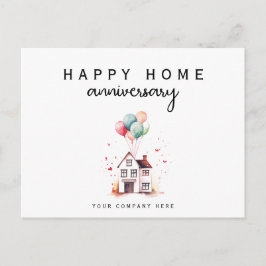 Gelukkig jubileum Watercolor House Realty Briefkaart
