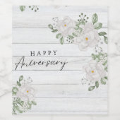 GELUKKIG JUBILEUM WIJN ETIKET (Enkel label)