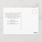 Gelukkig Jubileum Winterhuis Sneeuw op Bomen Briefkaart (Achterkant)