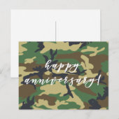 Gelukkig jubileum Woodland Militair Camo Print Briefkaart (Voorkant / Achterkant)