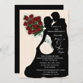 Gelukkig jubileumfeest Witte bruiloft Dansende Sil Kaart (Voorkant / Achterkant)