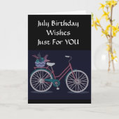 GELUKKIG ****JULI****** VERJAARDAG KAART (Gele Bloem)