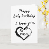 GELUKKIG ****JULI****** VERJAARDAG VOOR **HAAR** KAART (Gele Bloem)