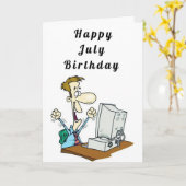 GELUKKIG ****JULI****** VERJAARDAG VOOR *** HEM** KAART (Gele Bloem)