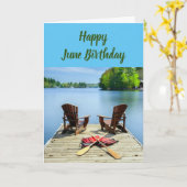 GELUKKIG **** JUNI***** VERJAARDAG KAART (Gele Bloem)