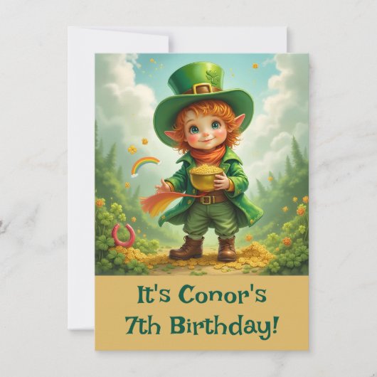 Gelukkig kabouterkind St. Patrick's Day Kaart (Voorkant)