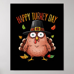 Gelukkig Kaledag T-shirt Grappige Thanksgiving Voo Poster
