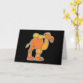 gelukkig kameel kaart (Gele Bloem)