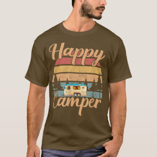Gelukkig kamp Camping Grappig Cadeau Mannen Vrouwe T-shirt