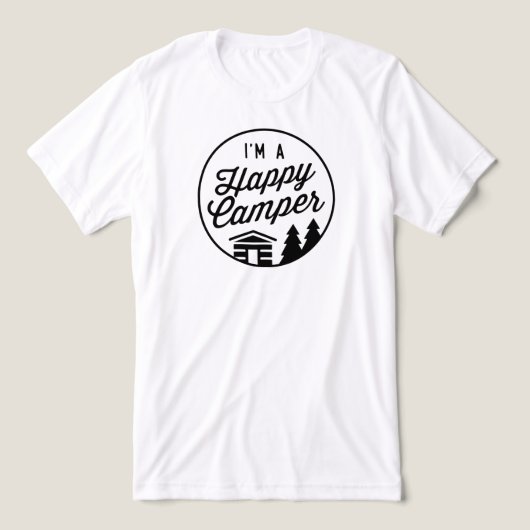 Gelukkig Kampeer T-shirt (Design voorkant)