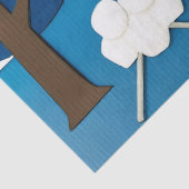 Gelukkig Kampeerder Aangepaste Tekst met Vuur en M Tissuepapier (Detail)