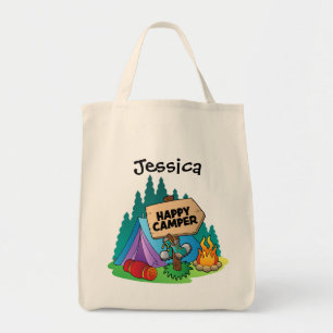 Gelukkig Kampeerder Budgettas Tote Bag