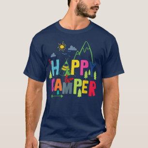 Gelukkig Kampeerder Camping Grappig Cadeau Mannen T-shirt