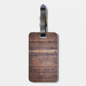 Gelukkig Kampeerder Kampeerwagen Rustiek Hout Bagagelabel (Achterkant verticaal)