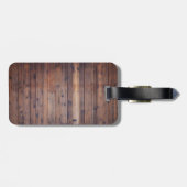 Gelukkig Kampeerder Kampeerwagen Rustiek Hout Bagagelabel (Achterkant horizontaal)