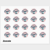 Gelukkig Kampeerder Ronde Sticker (Vel)