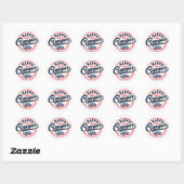 Gelukkig kampeerder RV Ronde Sticker (Vel)