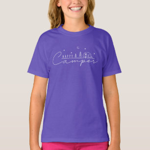 Gelukkig Kampeerder Silhouet T-shirt