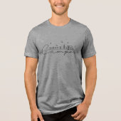 Gelukkig Kampeerder Silhouet Tri-Blend Shirt (Voorkant)