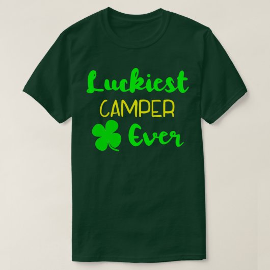 Gelukkig kamperen op St Patricks Day Irish Camping T-shirt (Design voorkant)