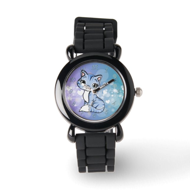 Gelukkig kat horloge (Voorkant)
