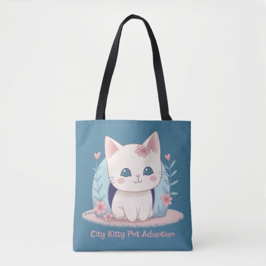 Gelukkig Kat met thuis Tote Bag (Voorkant)