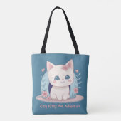 Gelukkig Kat met thuis Tote Bag (Achterkant)