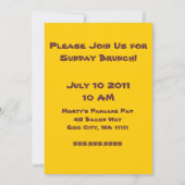 gelukkig kawaï eieren bacon brunch ontbijt kaart (Achterkant)