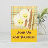 gelukkig kawaï eieren bacon brunch ontbijt kaart (Staand voorkant)