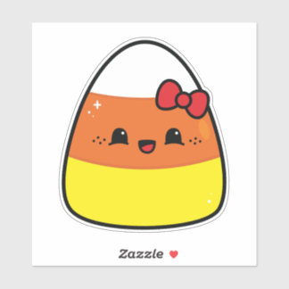 Gelukkig Kawaii Candy Corn Meisje voor Halloween Sticker