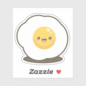 Gelukkig Kawaii gebakken ei Sticker (Vel)