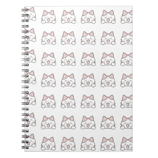 Gelukkig Kawaii Kat Gezicht Patroon Notitieboek