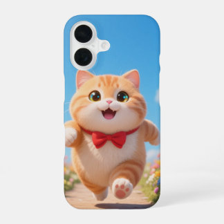 Gelukkig Kawaii Kat Telefoonhoesje iPhone 16 Hoesje